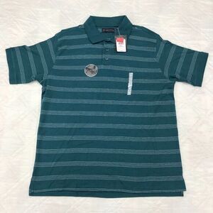 R&R Casual blue‎ striped Polo shirt Large nwt
